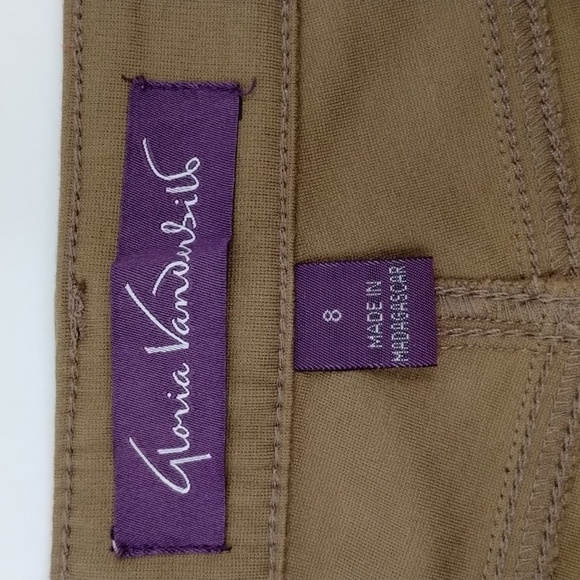 Gloria Vanderbilt Khaki Brown Skinny Pull On Pant Size 8 - Picture 6 of 10